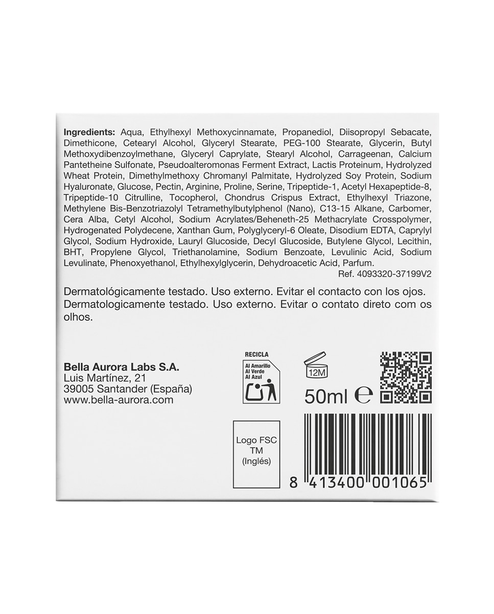 Crema B7 Antimanchas Regenerador Aclarante Piel Seca SPF 15 BELLA AURORA - 50 ml 6