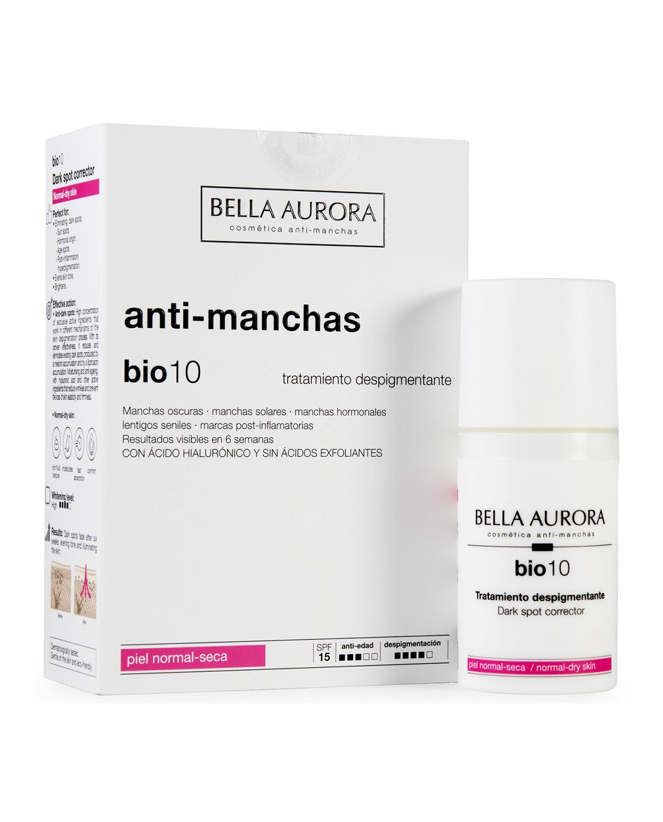 Tratamiento despigmentante Bio10 antimanchas para piel normal-seca Bella Aurora - 30 ml 2