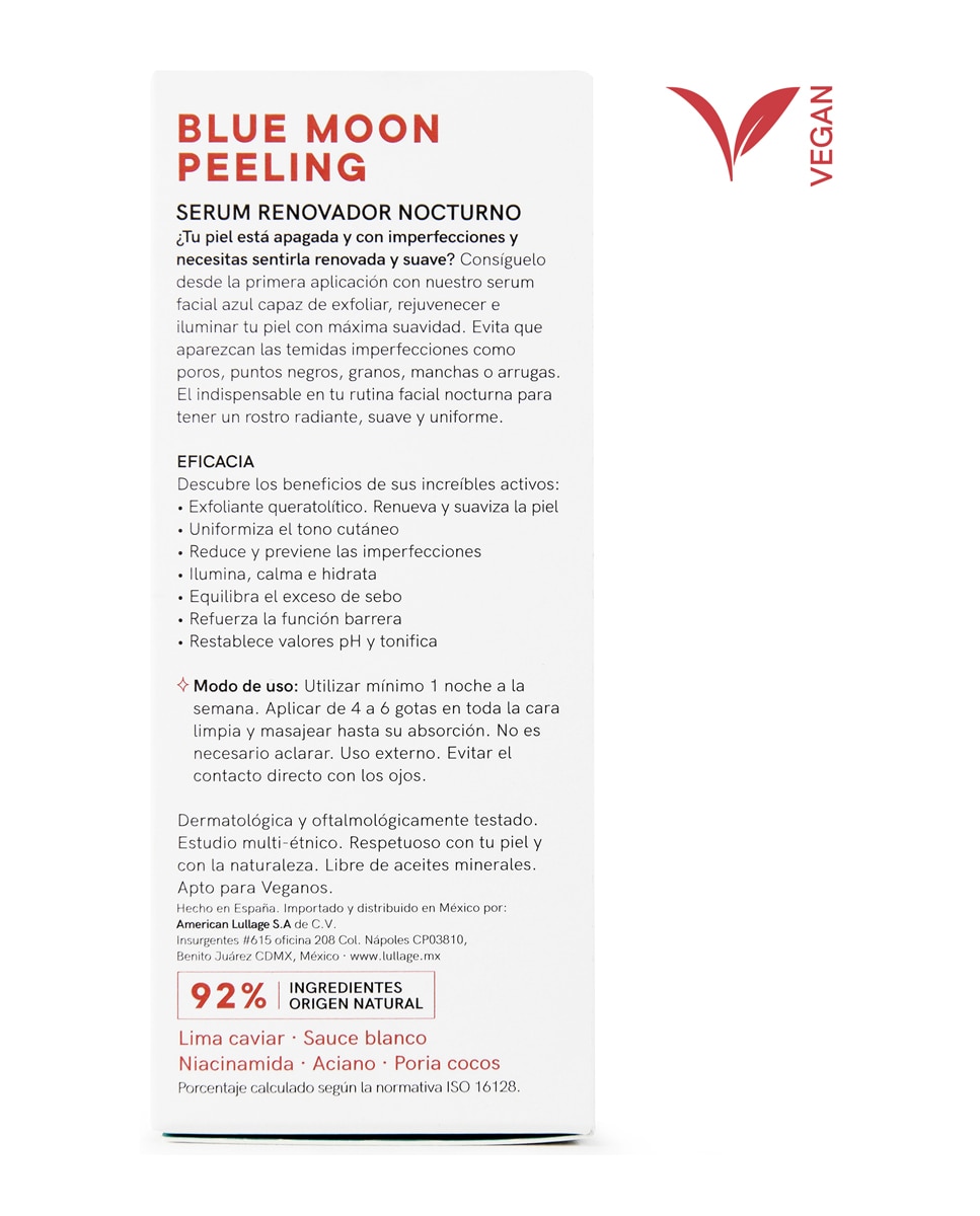 Serum renovador Blue Moon Peeling Lullage - 20 ml 4