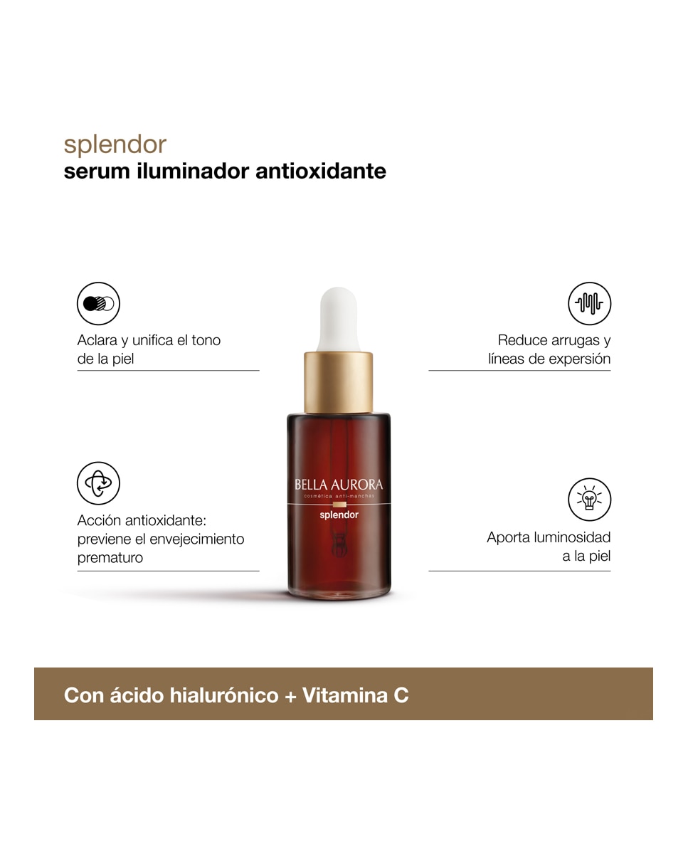 Imagen 3 de Serum iluminador y antioxidante Splendor Bella Aurora - 30 ml