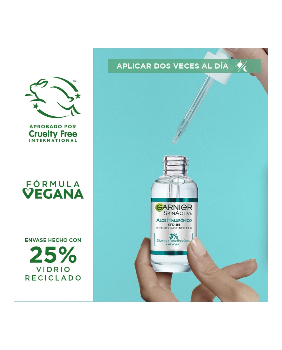 Sérum hidratante rellenador Aloe Hialurónico Garnier 6