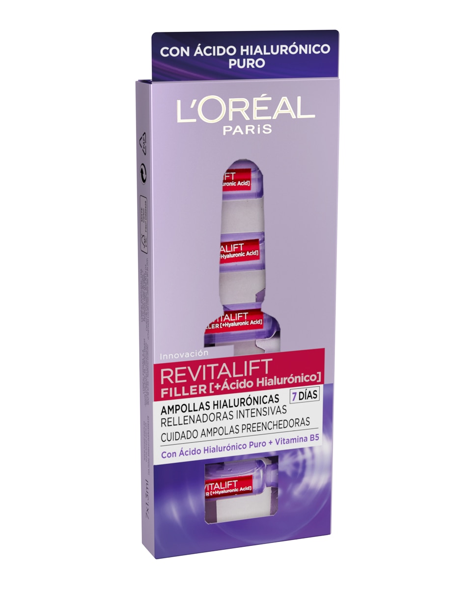 L'Oréal Paris - Ampollas Hialurónicas Rellenadoras Revitalift Filler L´Oréal Paris.