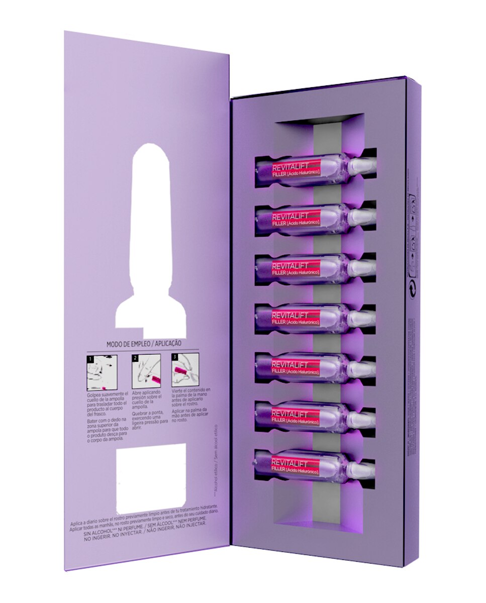 Ampollas Hialurónicas Rellenadoras Revitalift Filler L´Oréal Paris - 90 ml 2