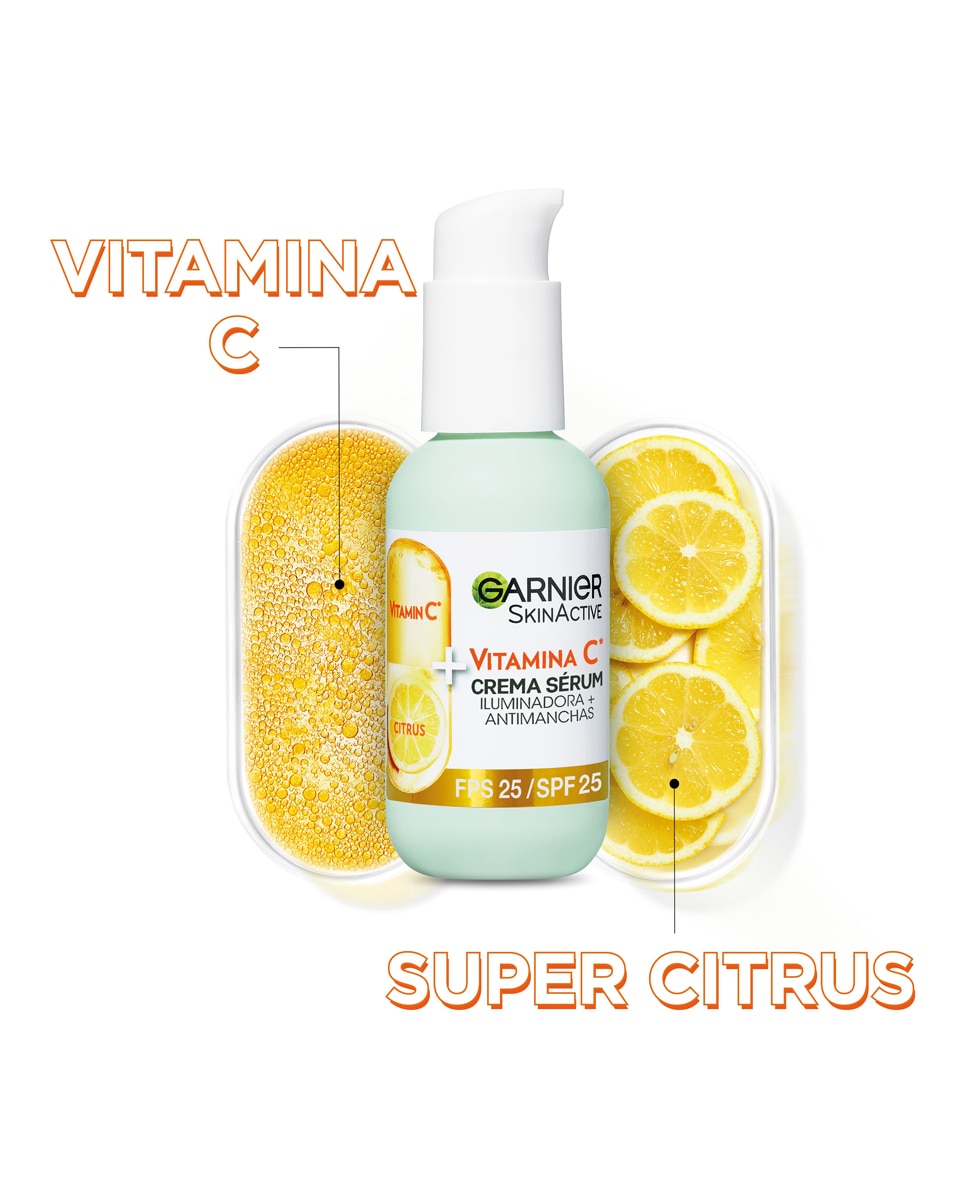 Crema sérum iluminadora y antimanchas SPF25 Vitamina C Skin Active Garnier - 50 ml 4