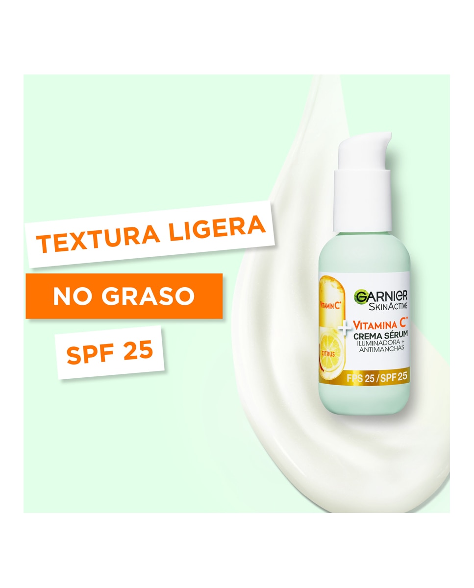 Crema sérum iluminadora y antimanchas SPF25 Vitamina C Skin Active Garnier - 50 ml 5