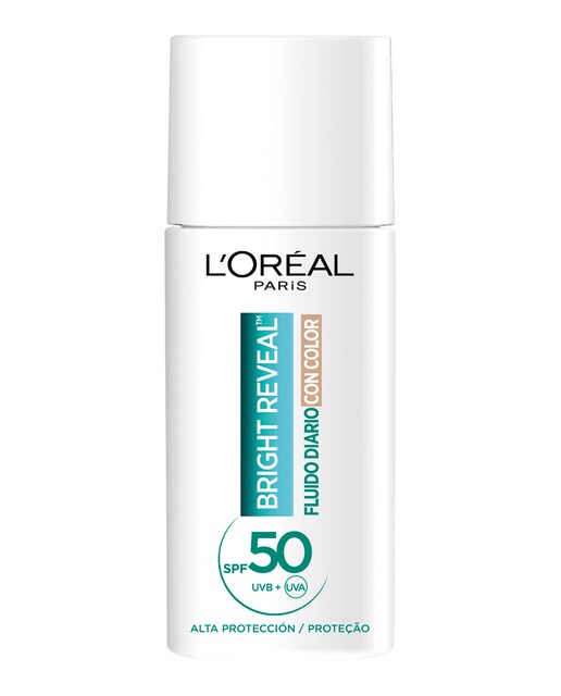 Imagen 0 de Fluido Diario Con Color Y Niacinamida Protección Muy Alta  Bright Reveal Spf50  L'Oréal Paris