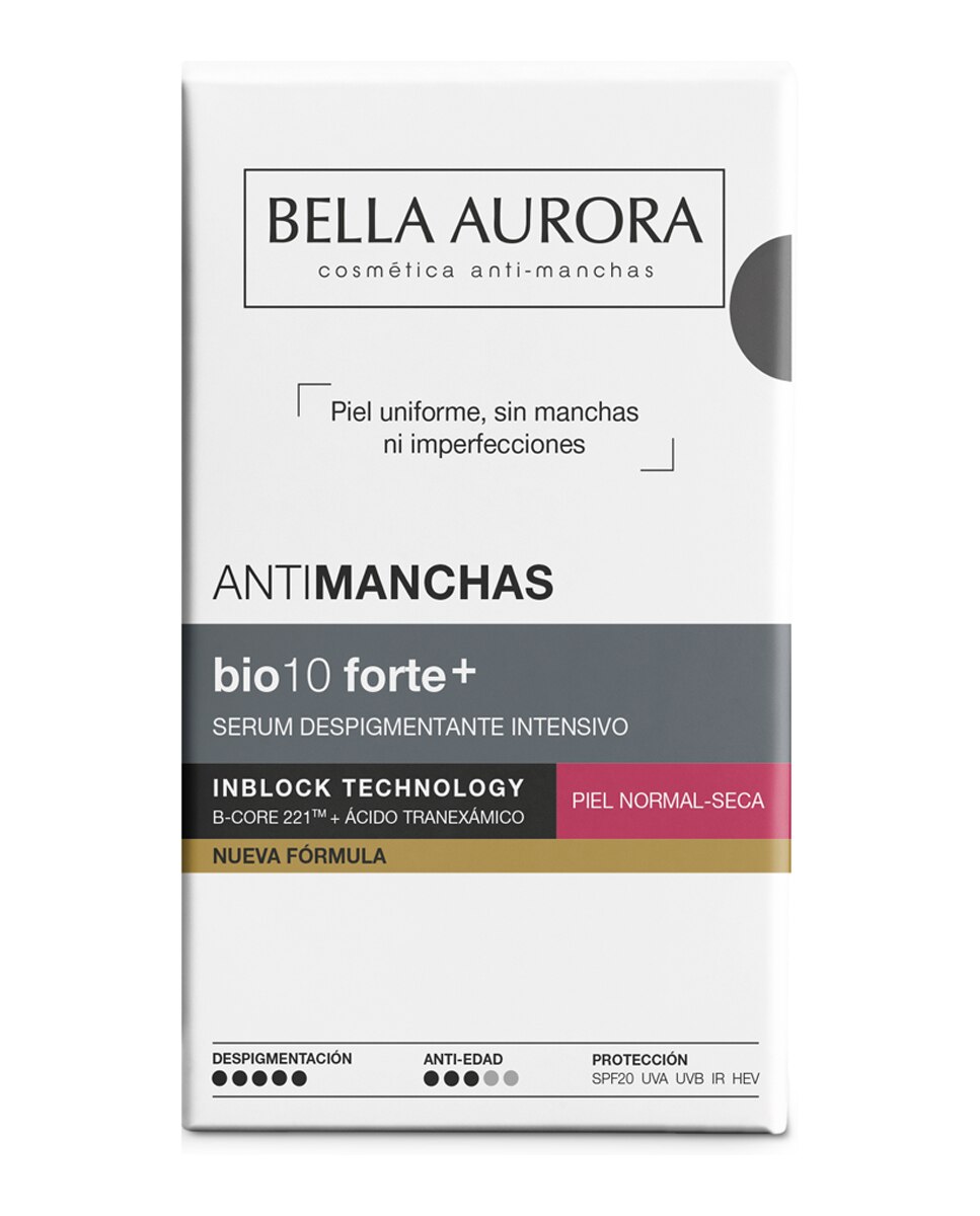 Imagen 4 de Sérum Despigmentante Intensivo Bio10 Forte+ 30 Ml Bella Aurora - 30 ml