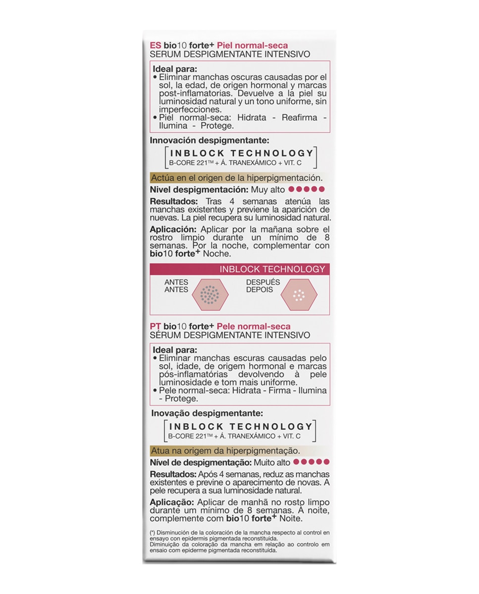 Imagen 5 de Sérum Despigmentante Intensivo Bio10 Forte+ 30 Ml Bella Aurora - 30 ml