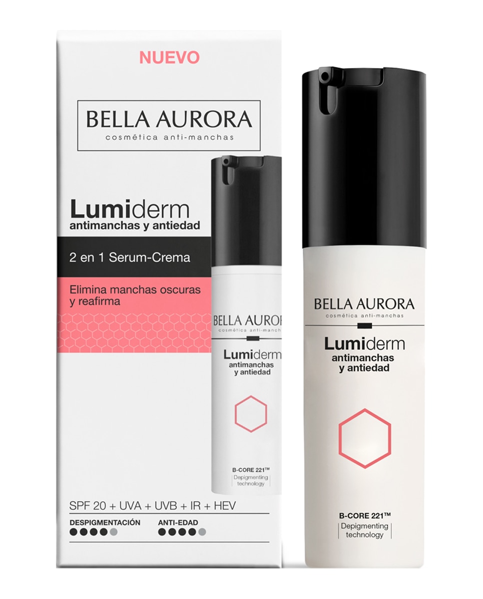Crema Lumiderm Antimanchas y Antiedad Bella Aurora - 30 ml 2
