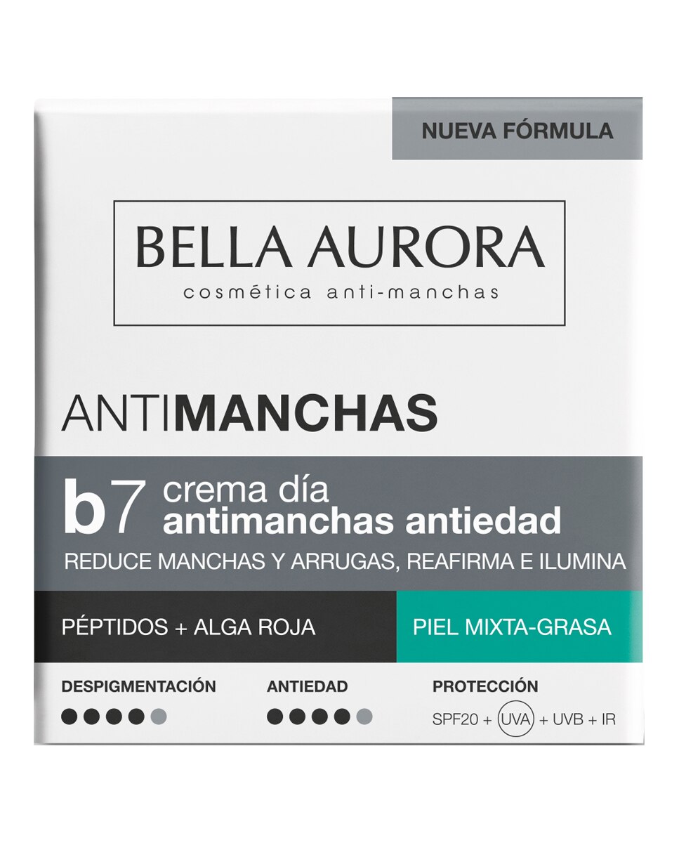 Crema Antimanchas Antiedad Para Piel Mixta-Grasa B7 50 Ml Bella Aurora - 50 ml 4