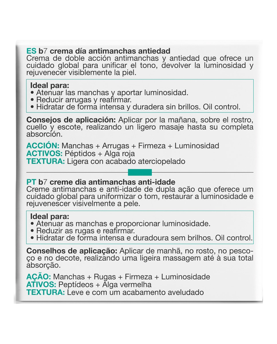 Crema Antimanchas Antiedad Para Piel Mixta-Grasa B7 50 Ml Bella Aurora - 50 ml 5