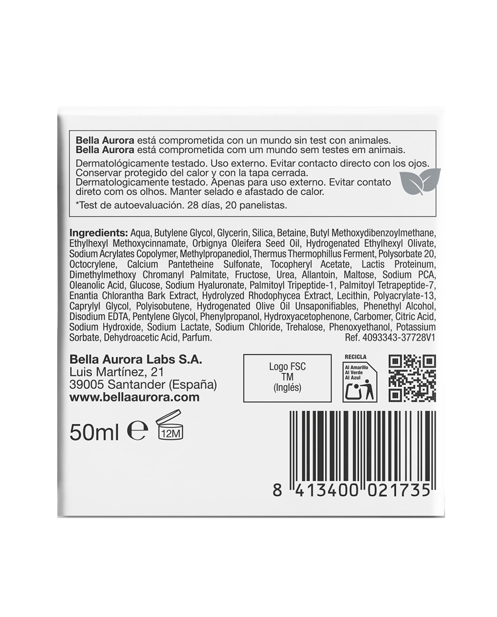 Crema Antimanchas Antiedad Para Piel Mixta-Grasa B7 50 Ml Bella Aurora - 50 ml 7