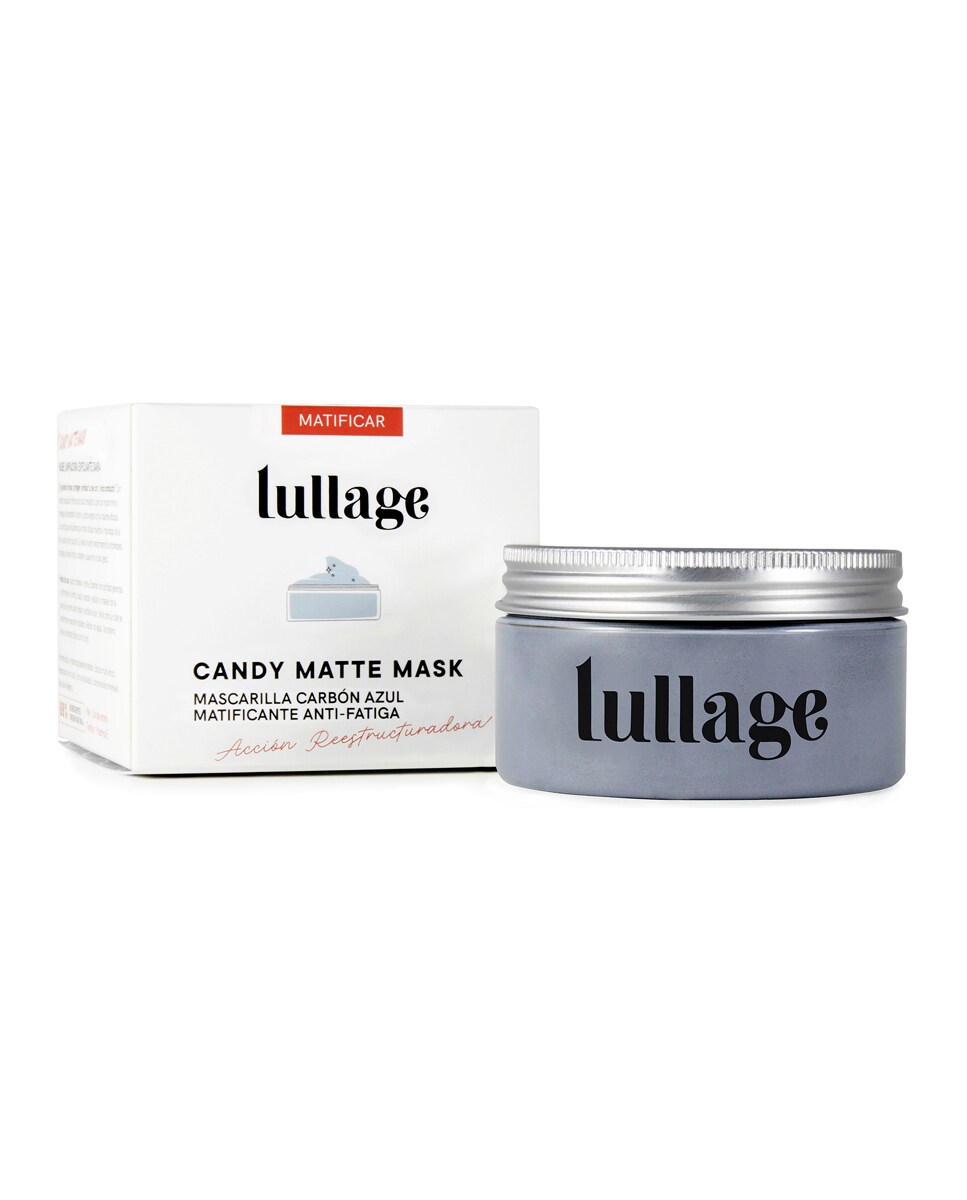 Mascarilla matificante anti-fatiga de carbón azul Lullage 3