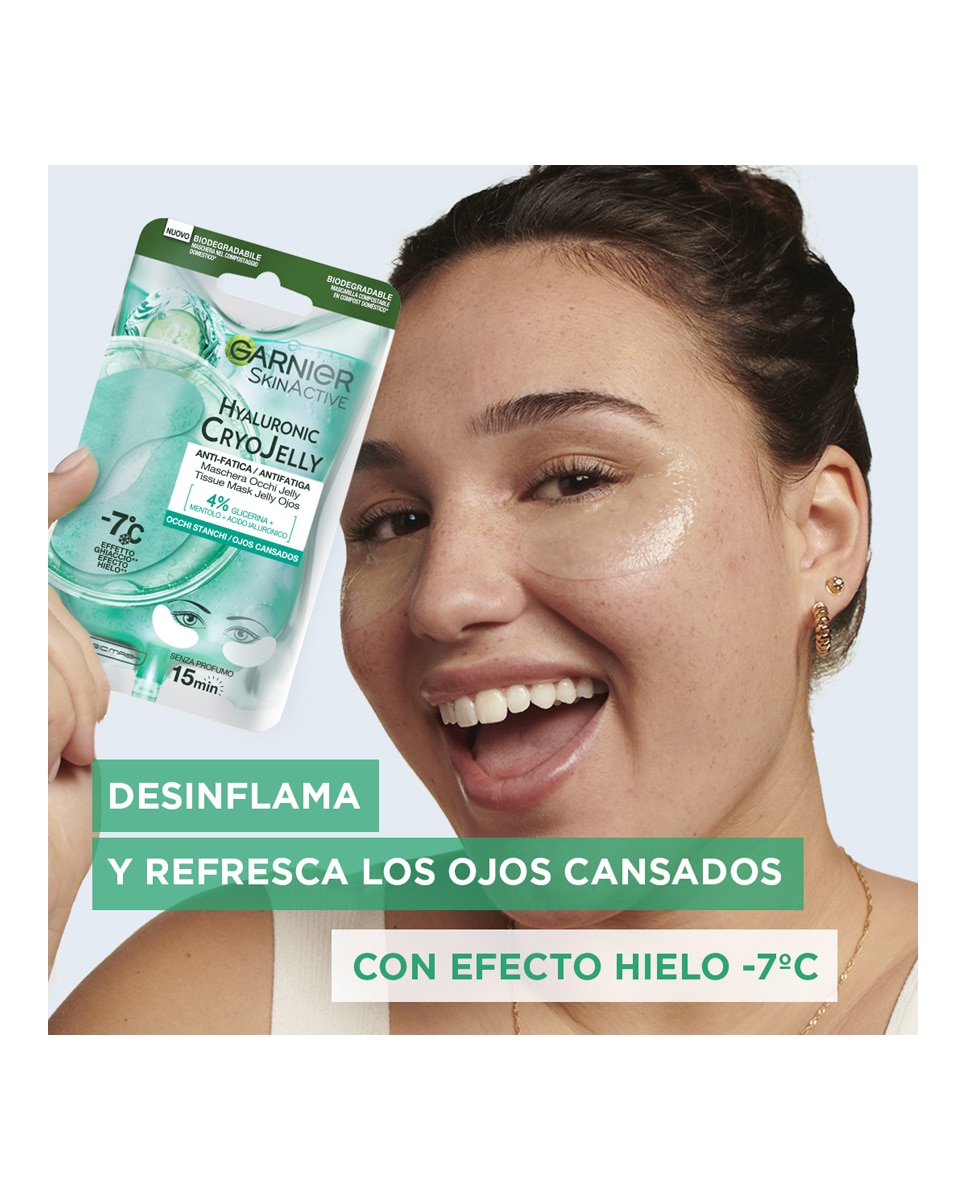 Imagen 3 de Mascarilla tissu Hyaluronic Cryo Jelly Antifatiga Garnier