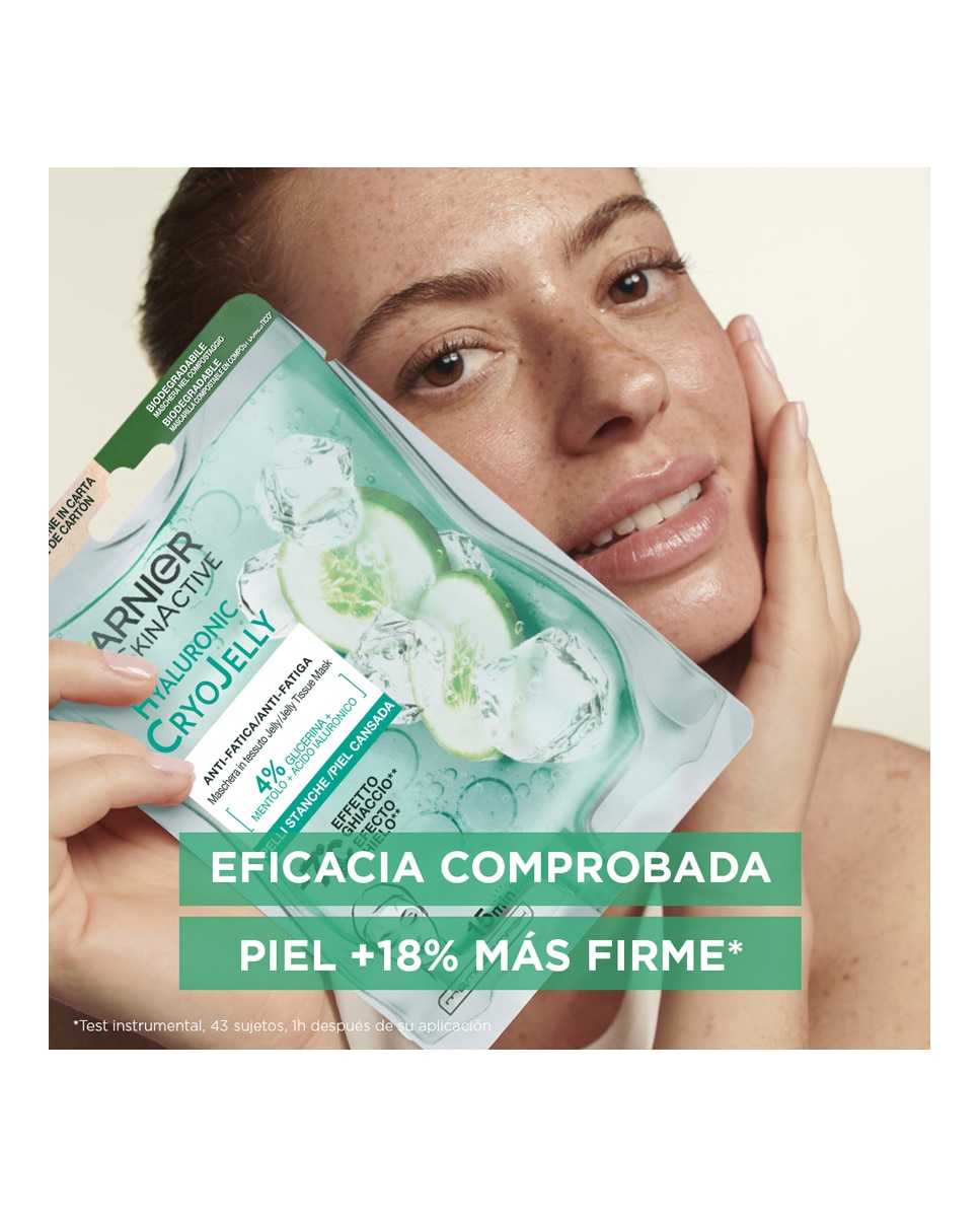 Mascarilla tissu Hyaluronic Cryo Jelly Garnier 3