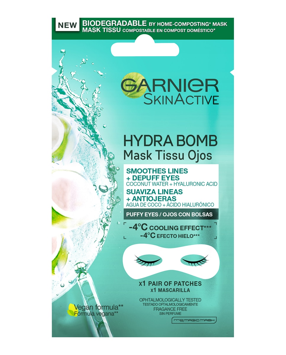 Garnier - Mascarilla contorno de ojos Skin Active Mask Garnier.