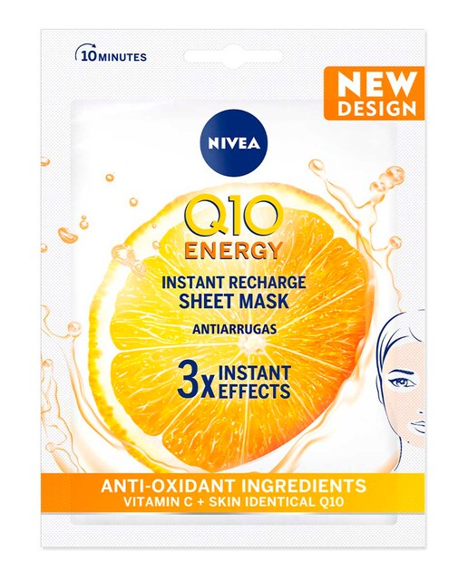 Mascarilla De Tejido Q10 Energy Con Vitamina C Nivea
