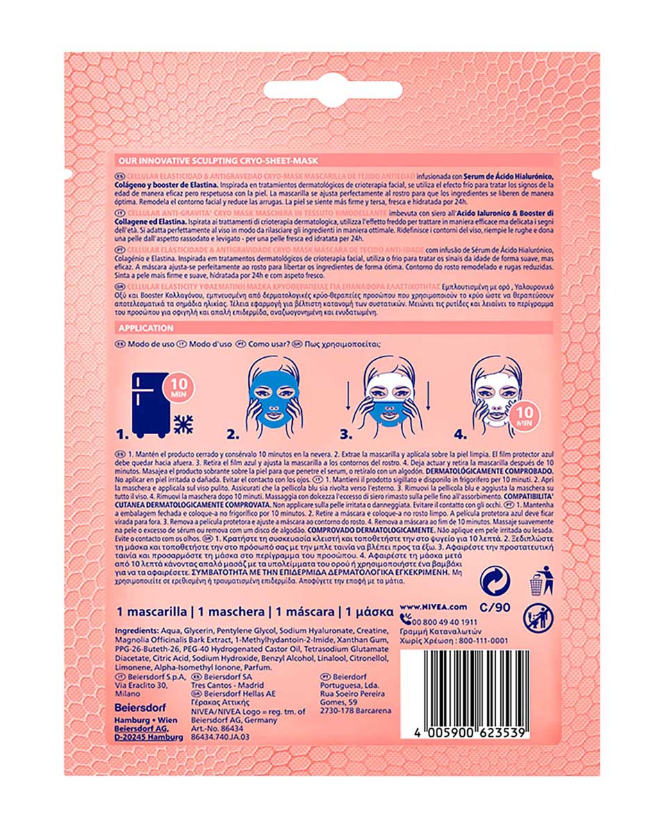 Mascarilla De Tejido Hyaluron Cellular Expert Lift Con Bakuchiol Tejido Nivea 3