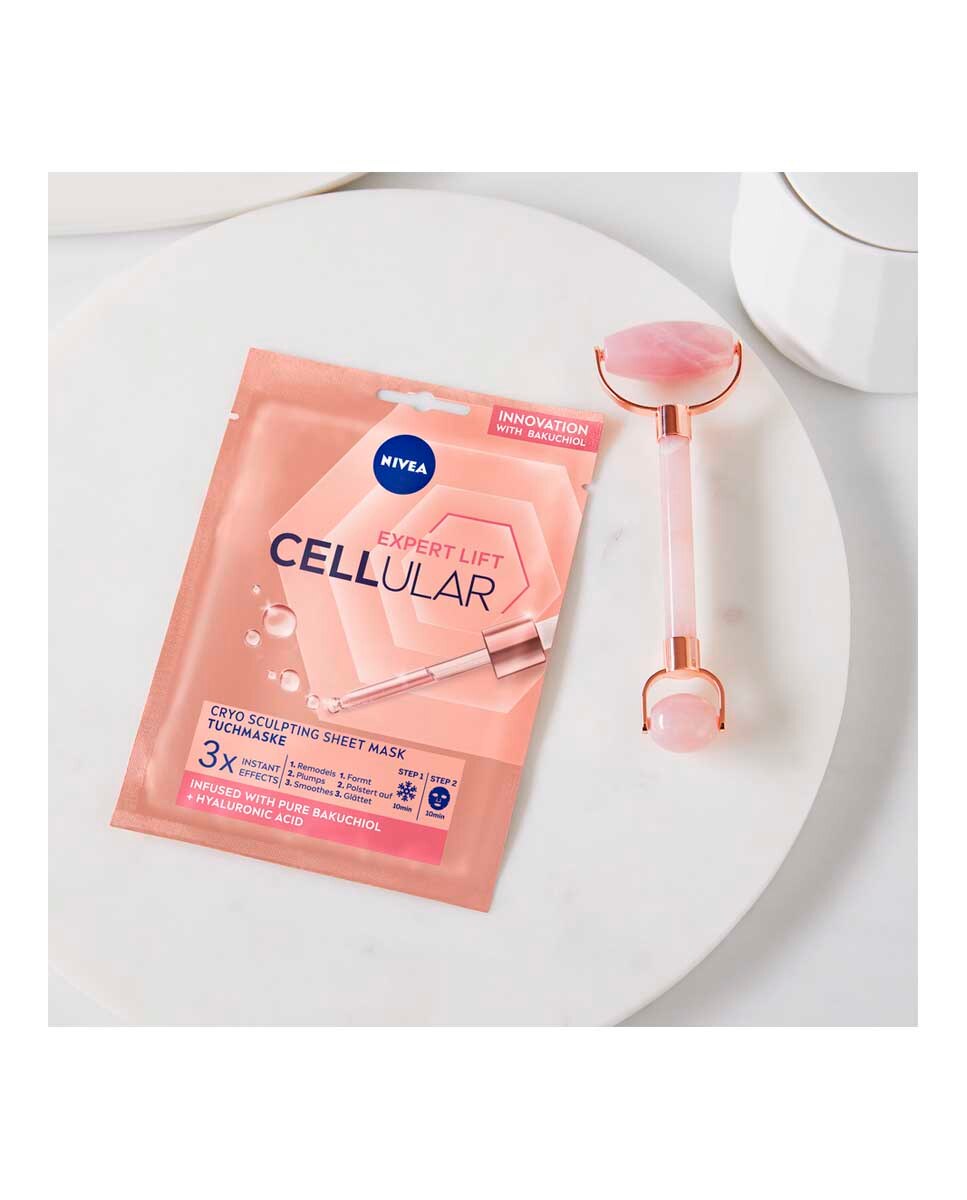 Mascarilla De Tejido Hyaluron Cellular Expert Lift Con Bakuchiol Tejido Nivea 4