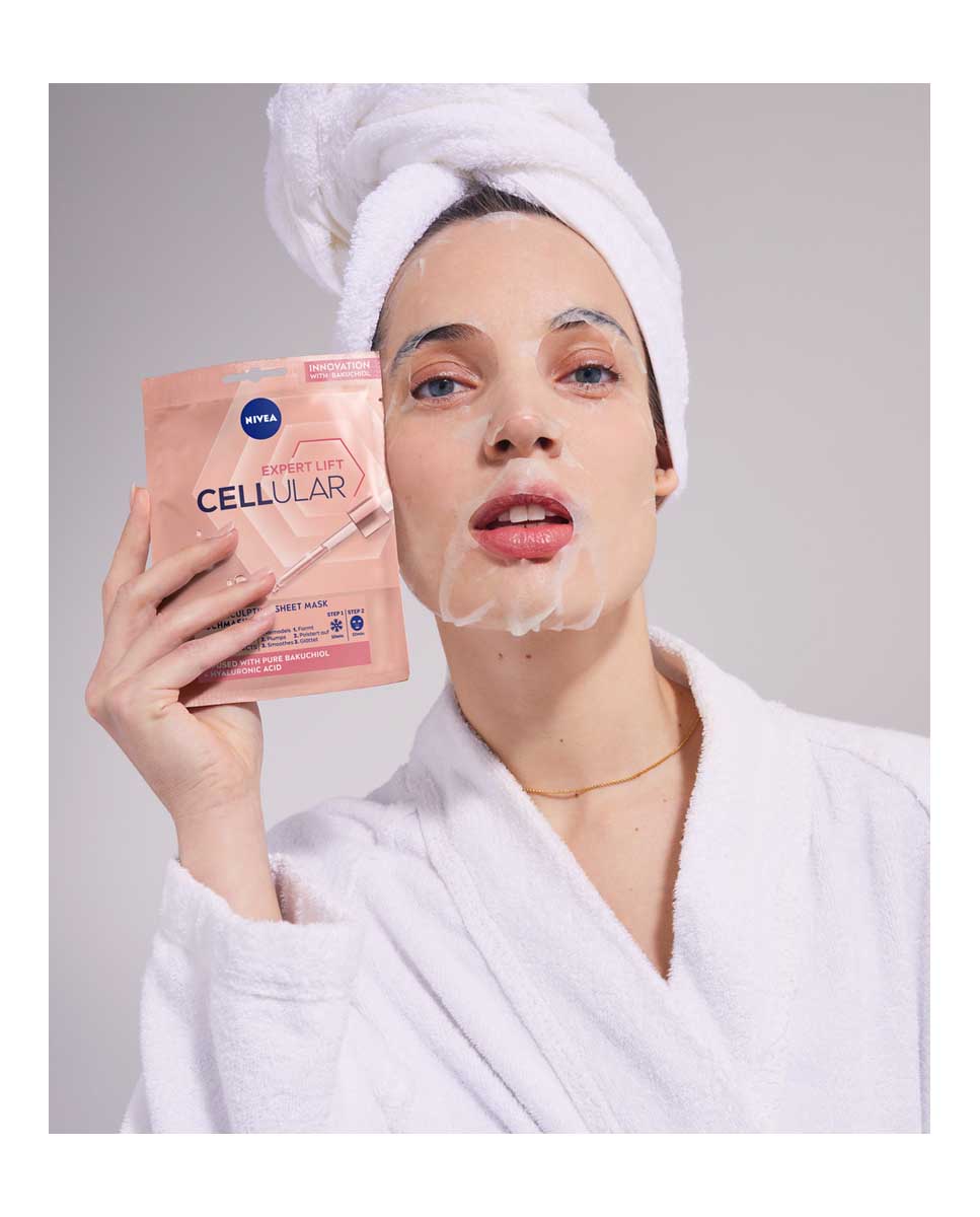 Mascarilla De Tejido Hyaluron Cellular Expert Lift Con Bakuchiol Tejido Nivea 5