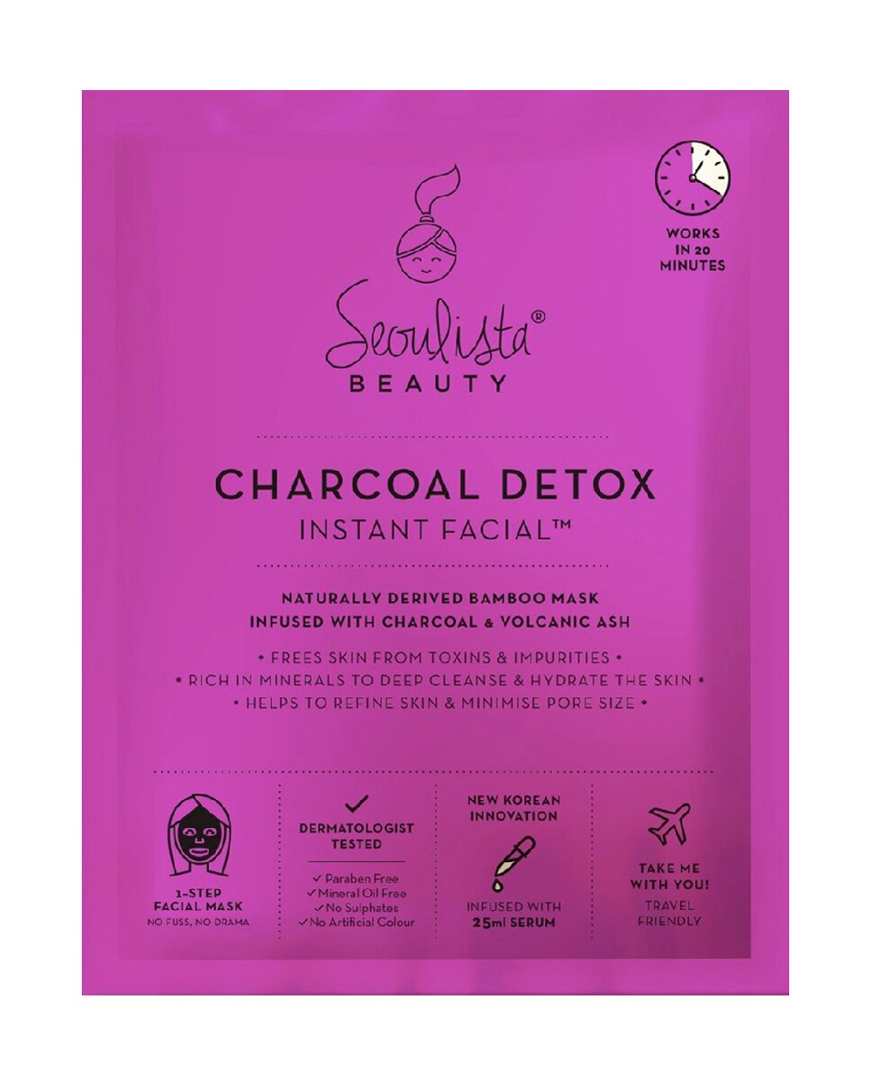 Imagen 0 de Mascarillas Rostro Charcoal Detox Instant Facial 25ml Seoulista Beauty