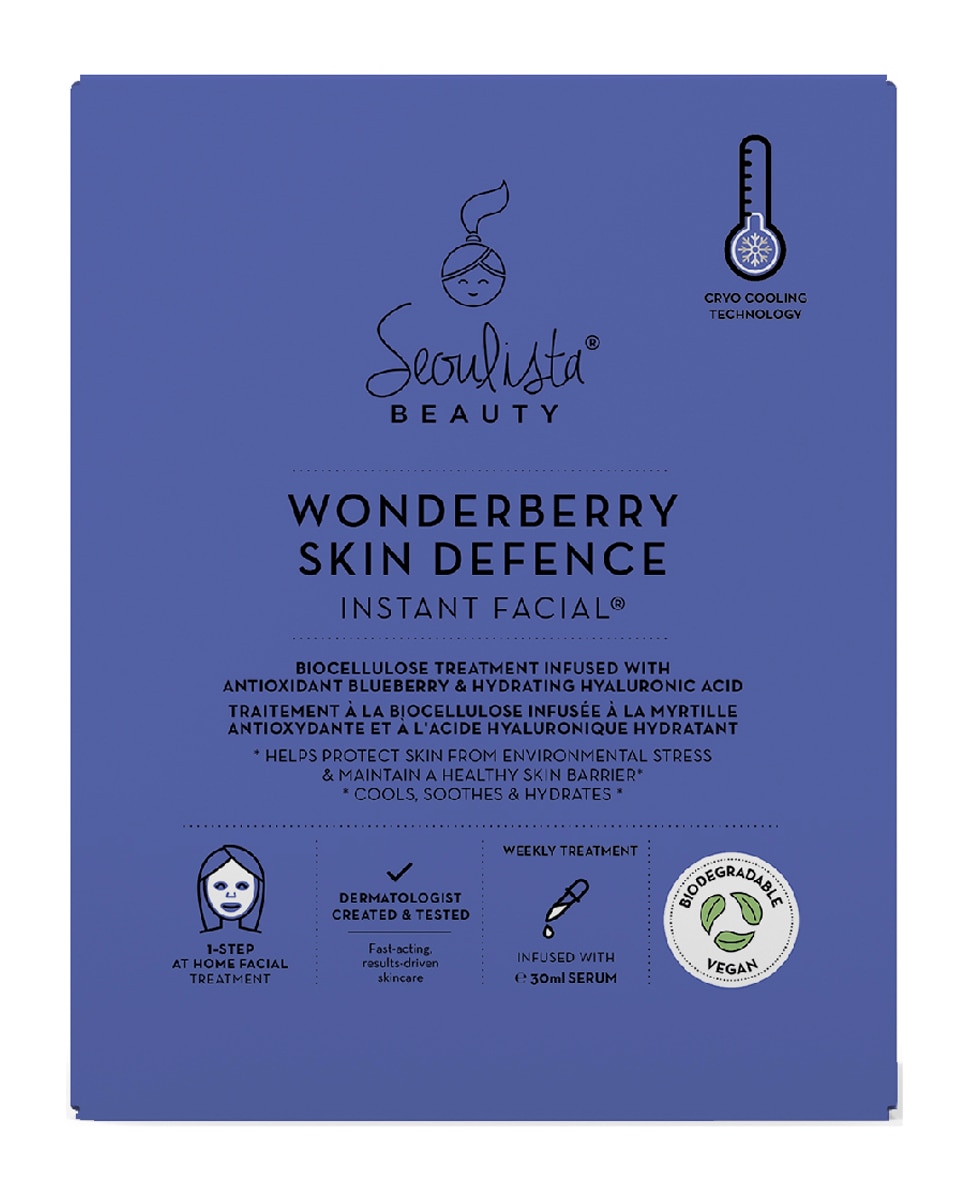 SEOULISTA BEAUTY - Mascarilla Rostro Wonderberry Skin Defence Instant Facial 30 ml Seoulista Beauty.