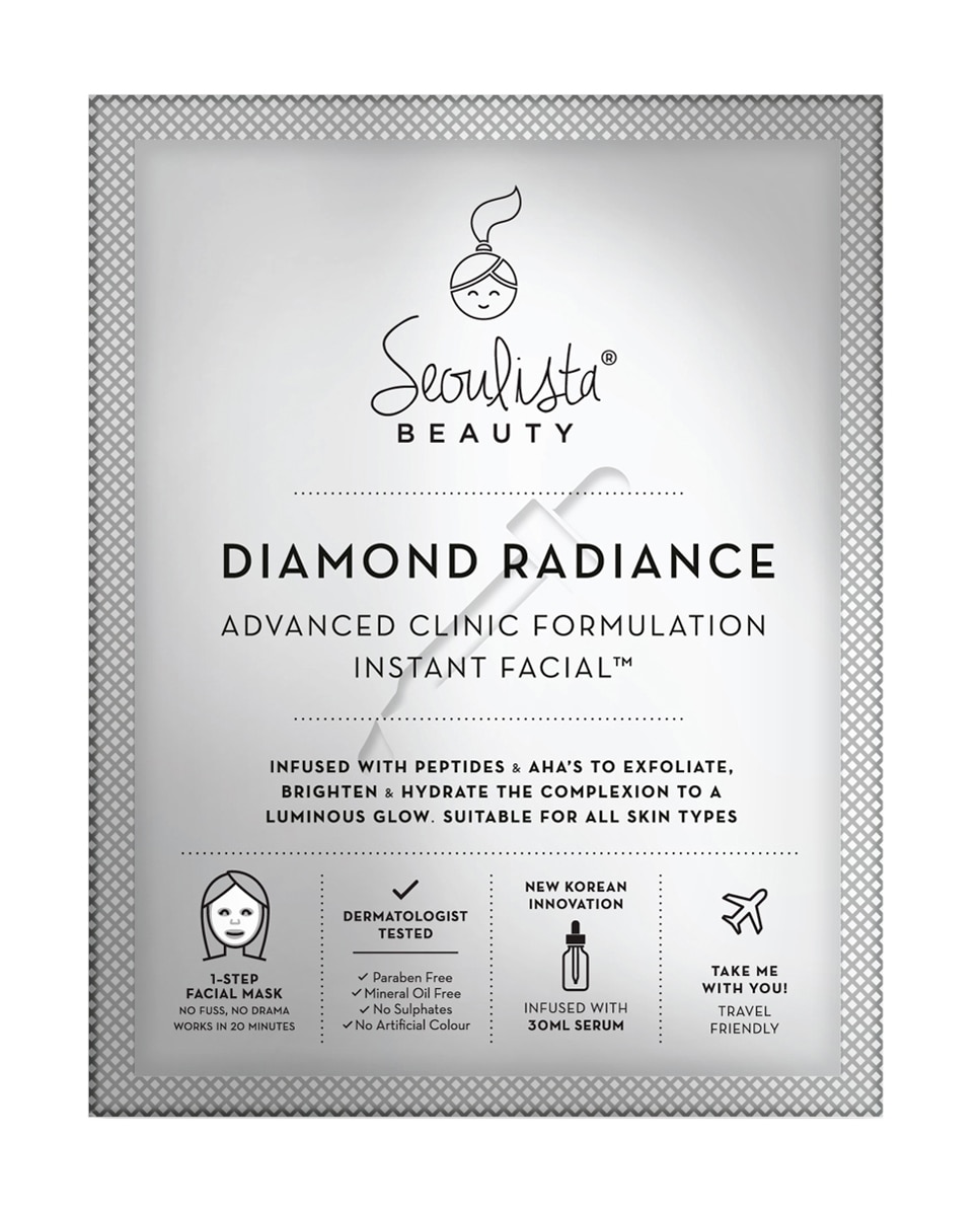 SEOULISTA BEAUTY - Mascarilla rostro Diamond Radiance Advanced Clinic Formulation Instant Facial 30 ml Seoulista Beauty.