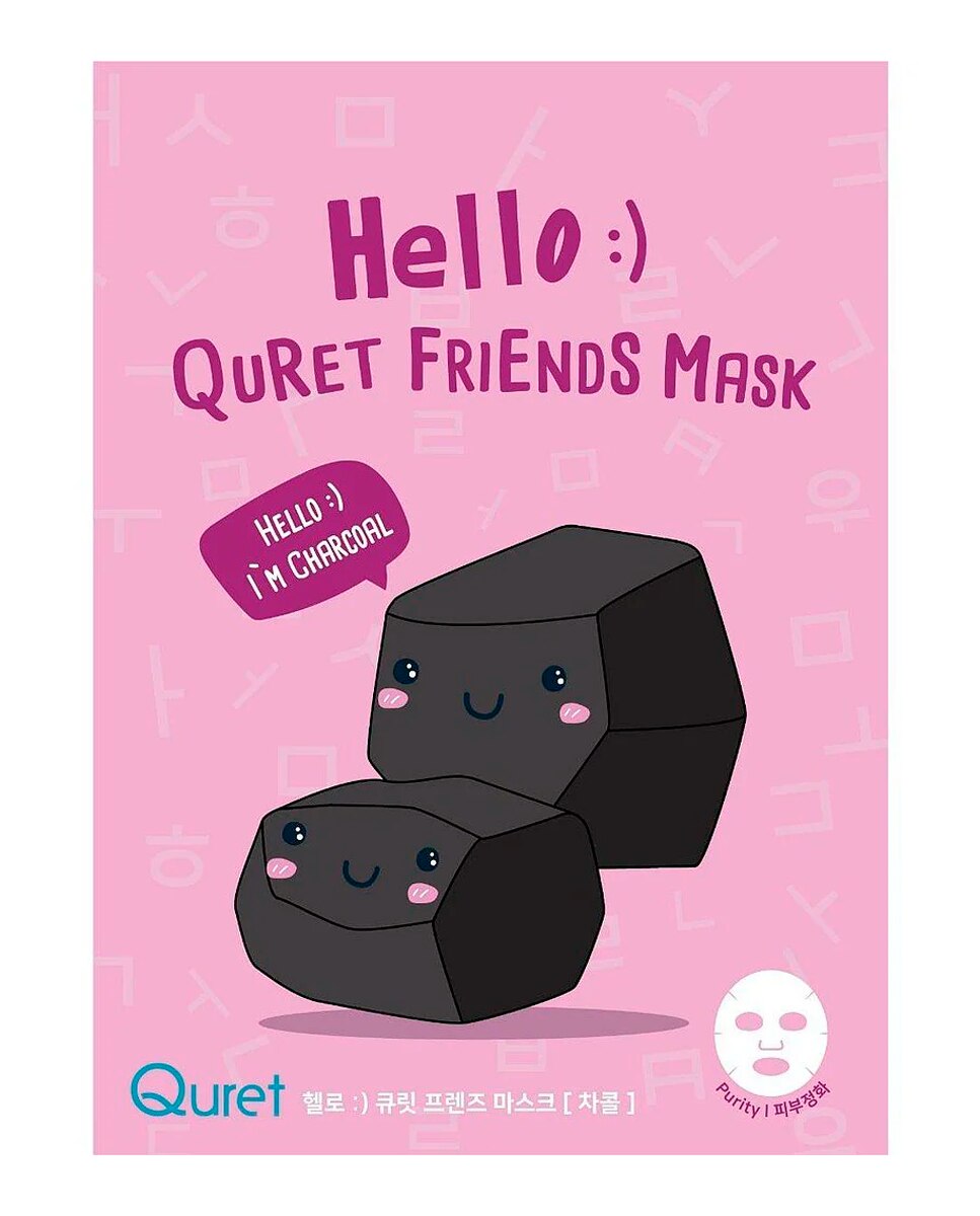 Imagen 0 de Mascarilla Hello :) Friends carbón 25 g Quret
