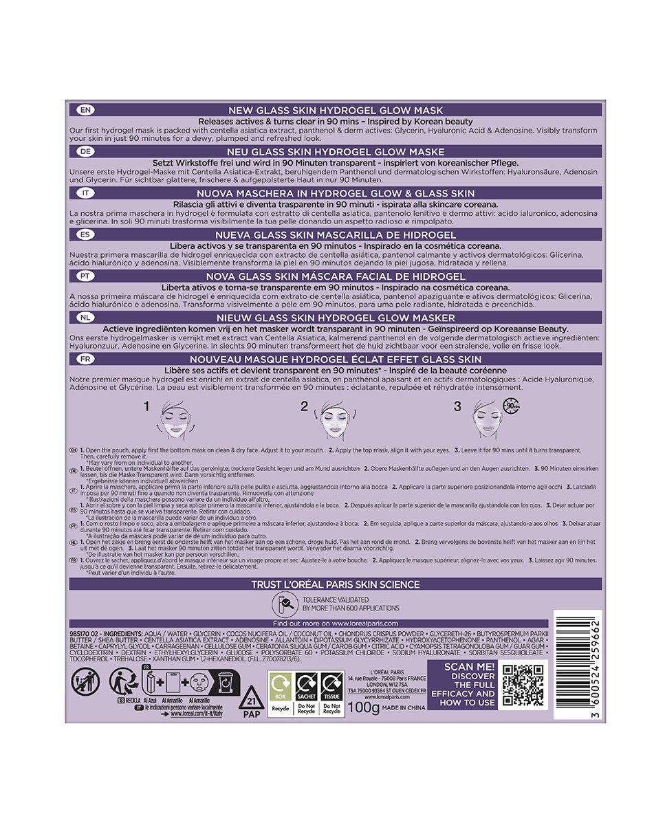 Mascarilla Facial Filler Glass 2