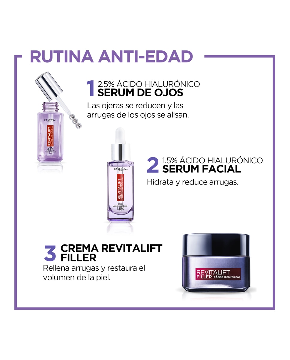 Sérum de ojos Revitalift Filler Ácido Hialurónico L'Oréal Paris - 20 ml 8