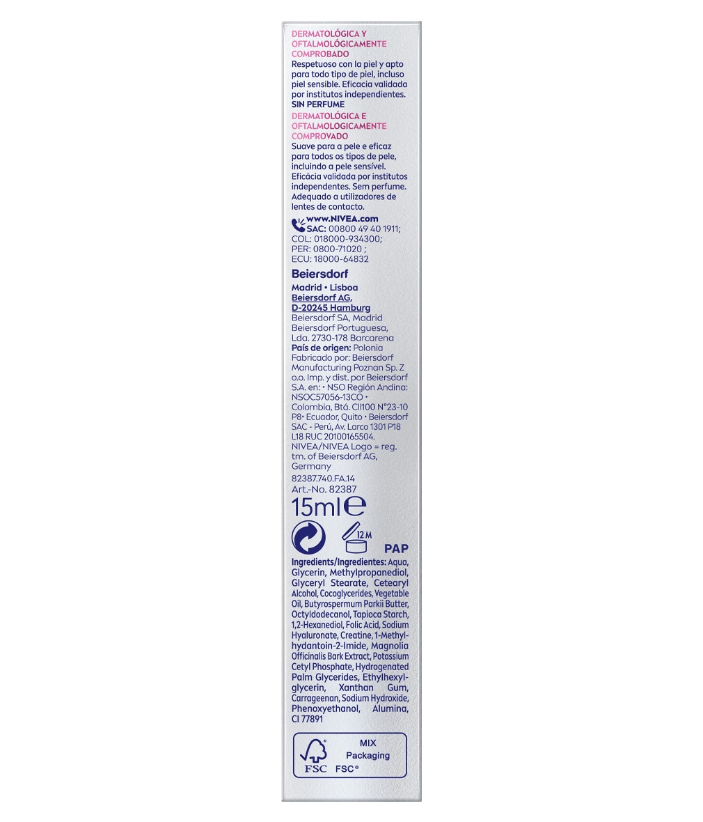 Contorno De Ojos Hyaluron Cellular Filler Antiedad Y Firmeza 15 ml Nivea - 15 ml 2