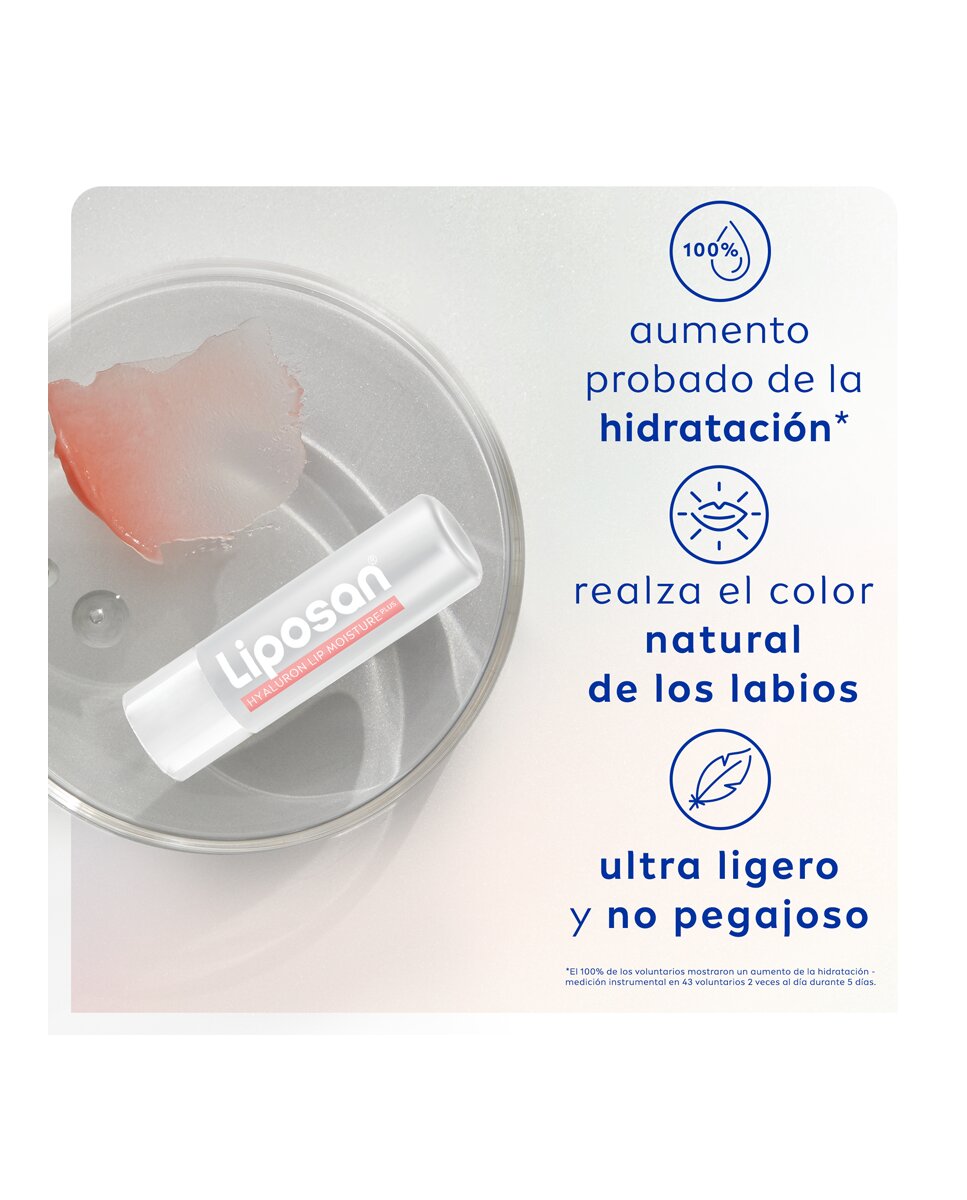 Bálsamo Labial Hyaluron Lip Moisture Plus Rosé 5,2 Gr Liposan - 4,8 gr 4