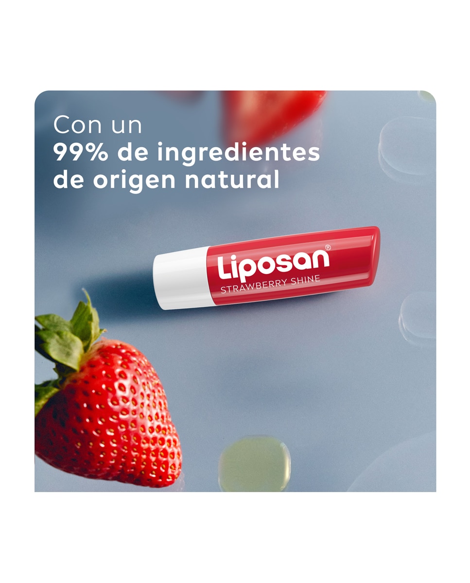 Imagen 4 de Bálsamo Labial Sabor Fresa 4,8 Gr Liposan - 5,2 g