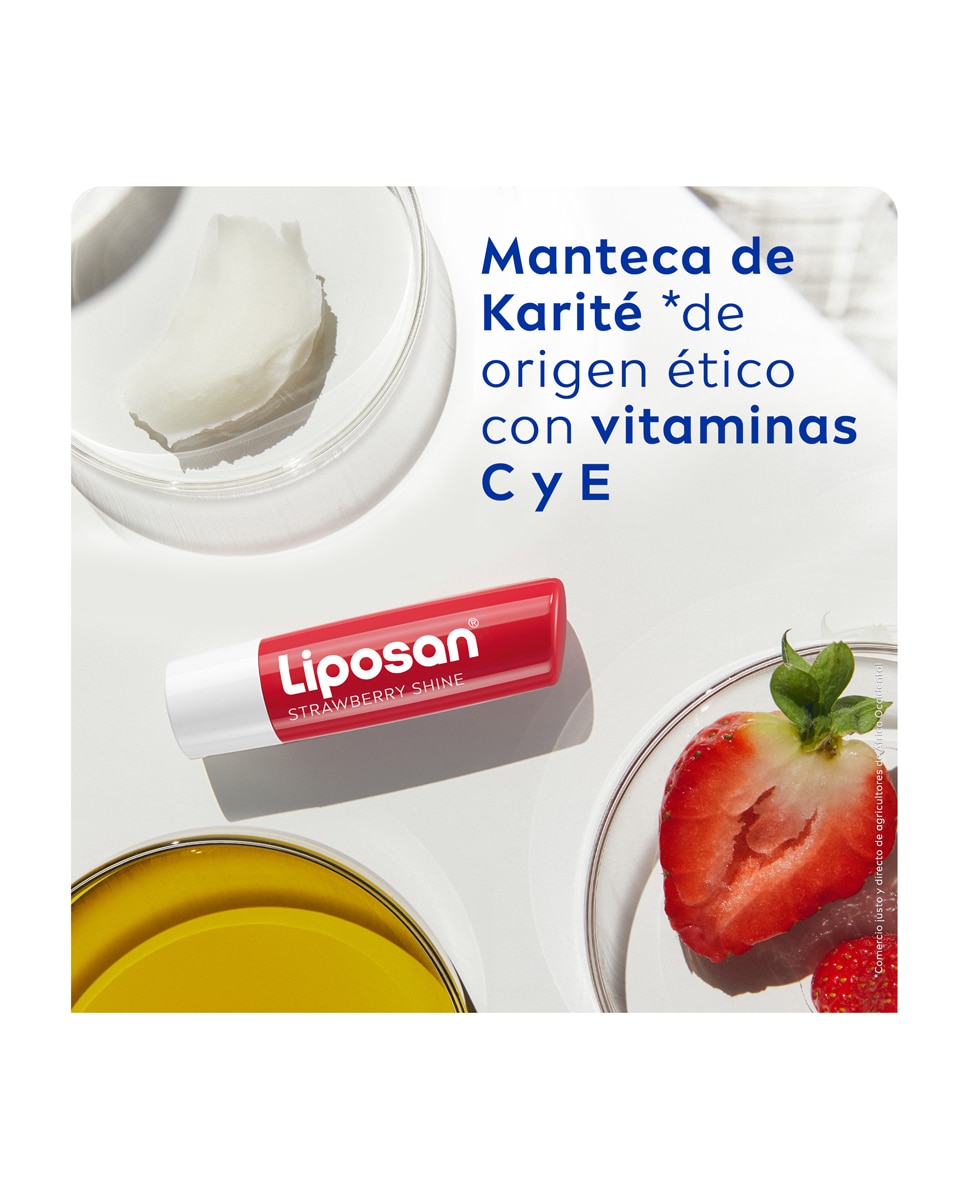 Imagen 5 de Bálsamo Labial Sabor Fresa 4,8 Gr Liposan - 5,2 g