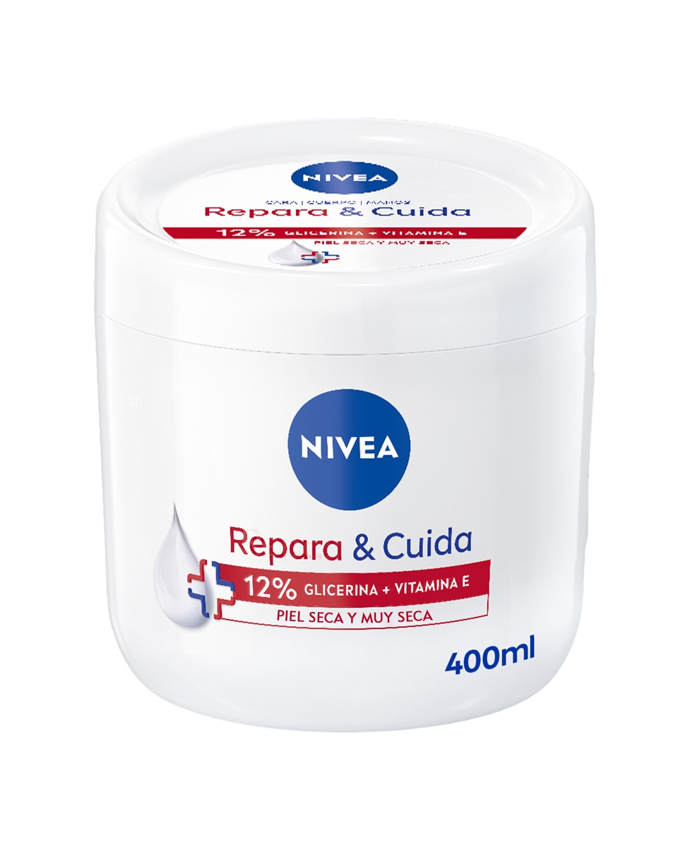 Imagen 0 de Crema Corporal Hidratante Repara & Cuida Glicerina y Vitamina E 400 ml Nivea