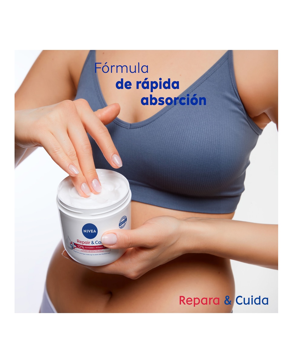 Crema Corporal Hidratante Repara & Cuida Glicerina y Vitamina E 400 ml Nivea 5