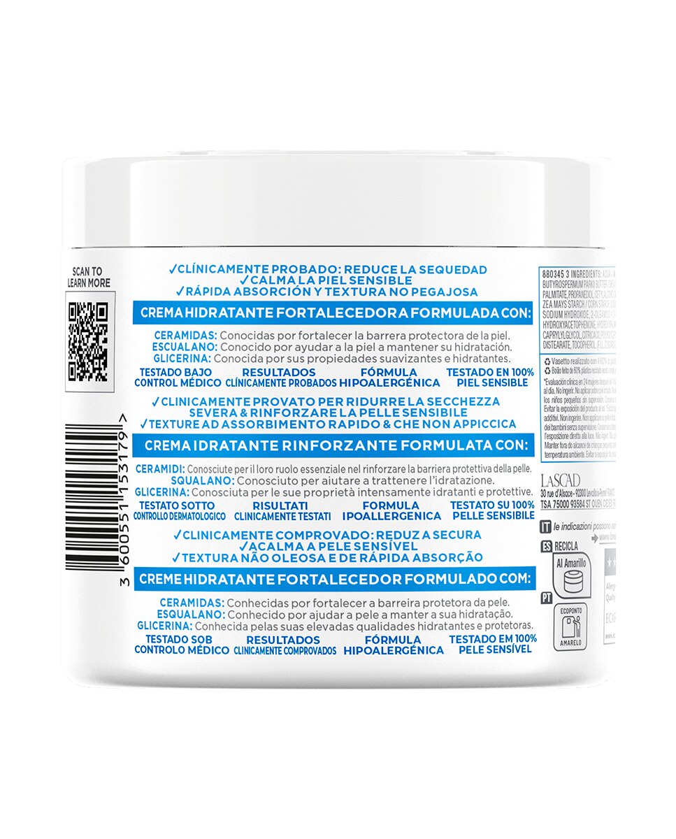 Crema Cuerpo Tarro Ceramida Mixa - 400 ml 2