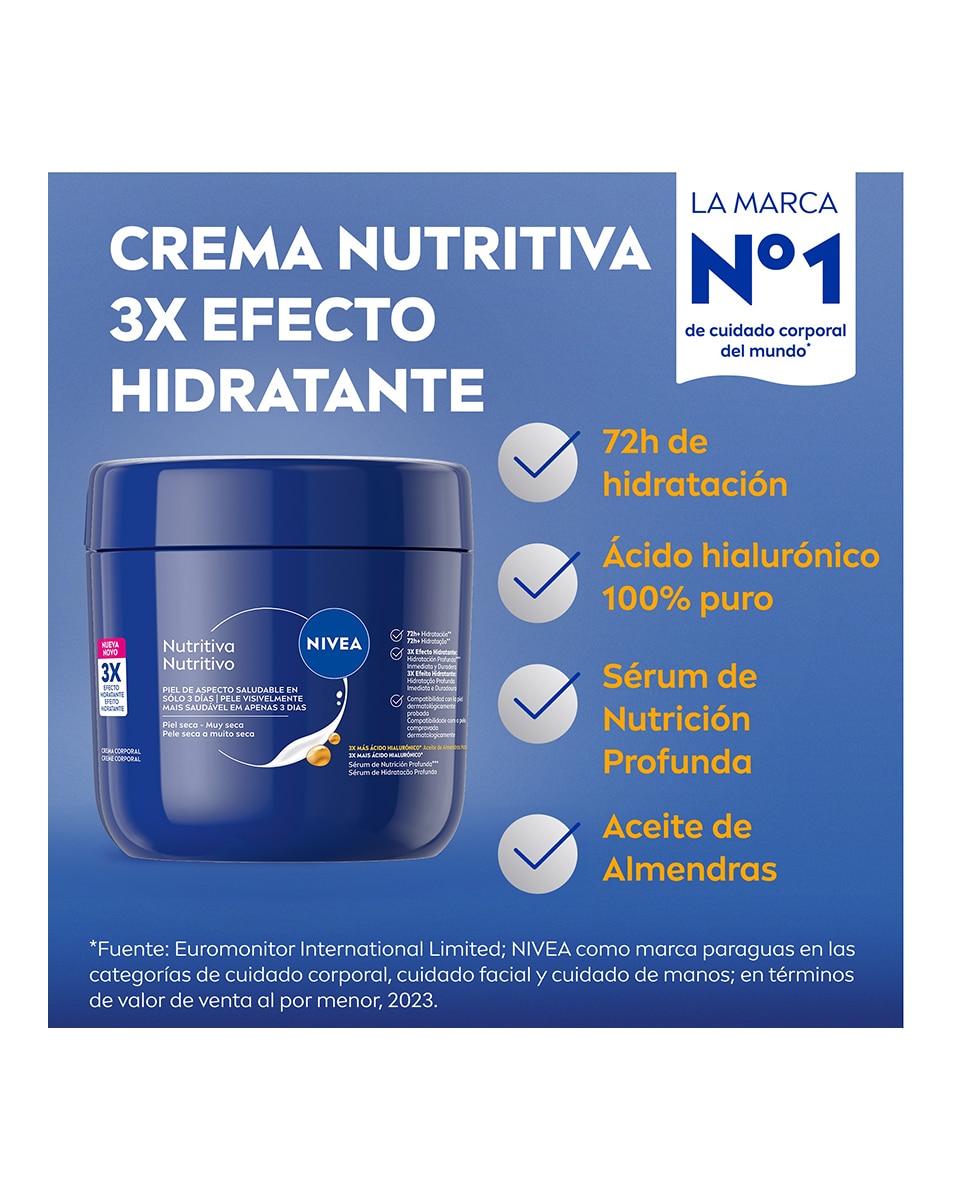 Imagen 2 de Crema Corporal Nutritiva 400 Ml Nivea - 400 ml