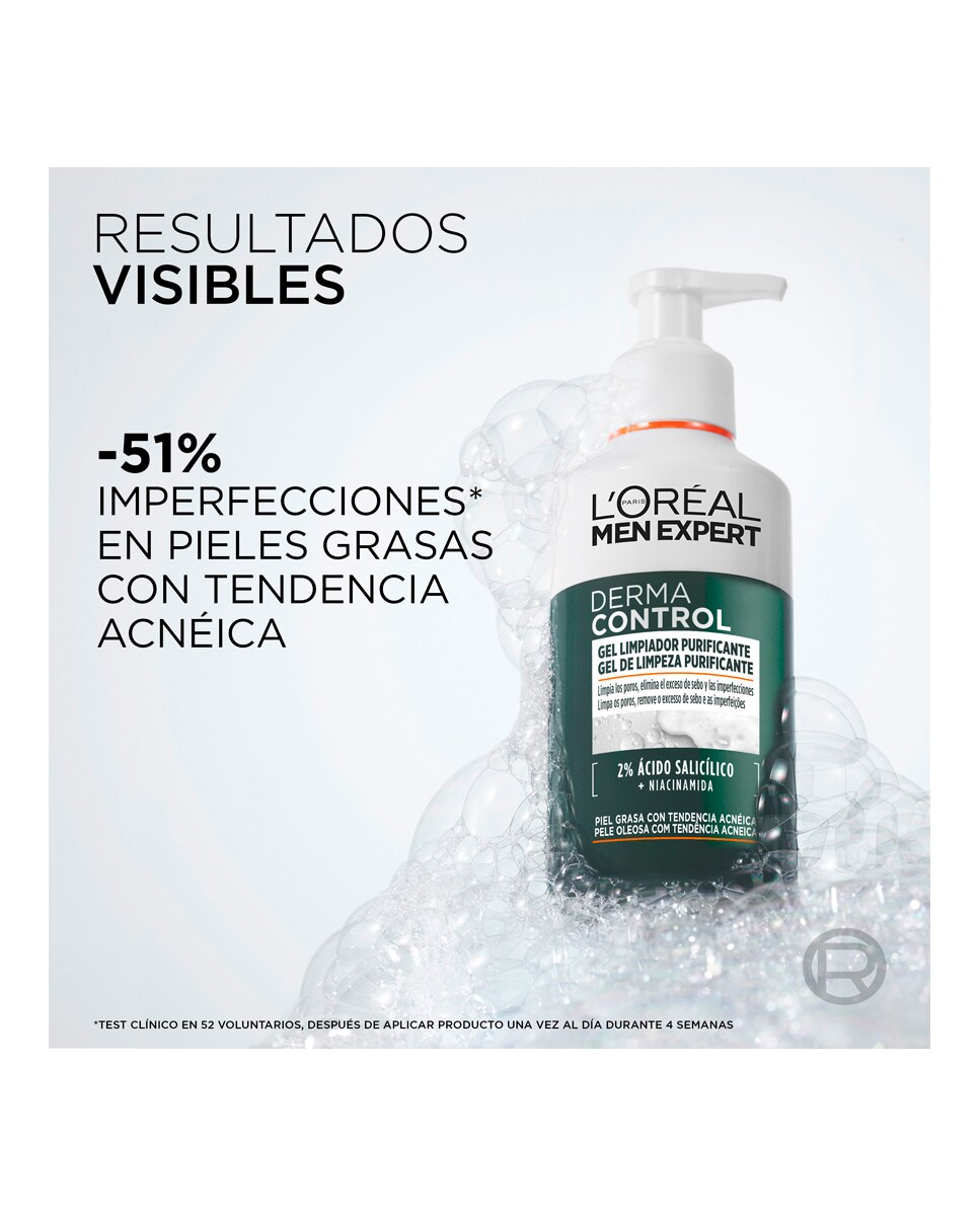Gel Limpiador Purificante Derma Control 260 ml L'oreal Men Expert - 260 ml 3
