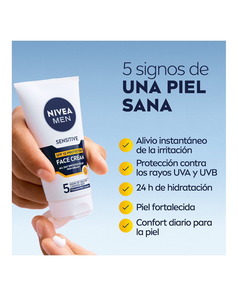 Hidratante Protector Sensitive Fp15 75 ml Nivea Men 3