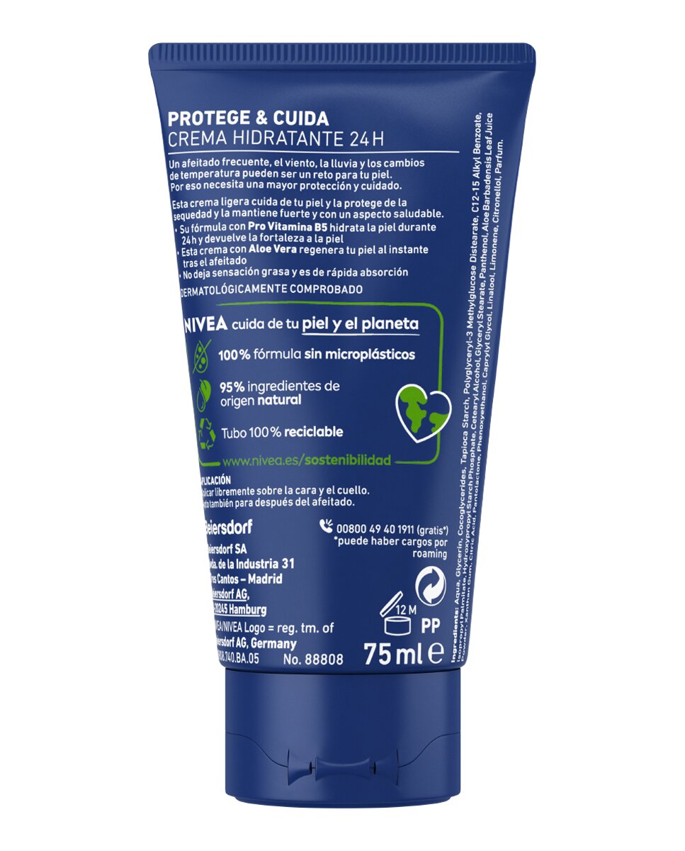 Imagen 2 de Crema Hidratante Protege & Cuida Hidratante Protector 75 ml Nivea Men - 75 ml