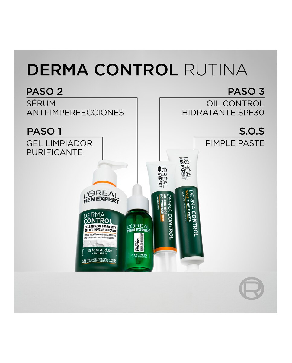Crema Hidratante Facial SPF30 Derma Control Oil-Control L'oreal Men Expert - 40 ml 9