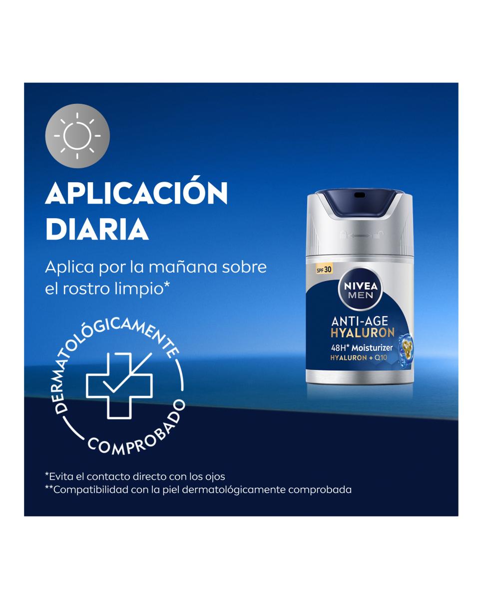 Imagen 9 de NIVEA MEN Crema Hidratante Anti-Age Power FP30