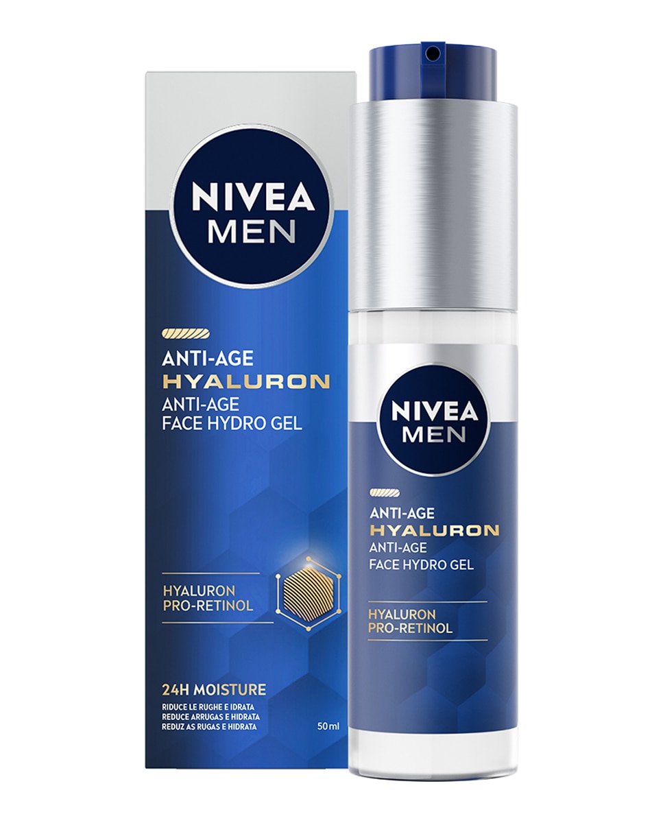 Imagen 2 de Gel Facial Hyaluron Hidratante Antiedad 50 ml Nivea Men - 50 ml