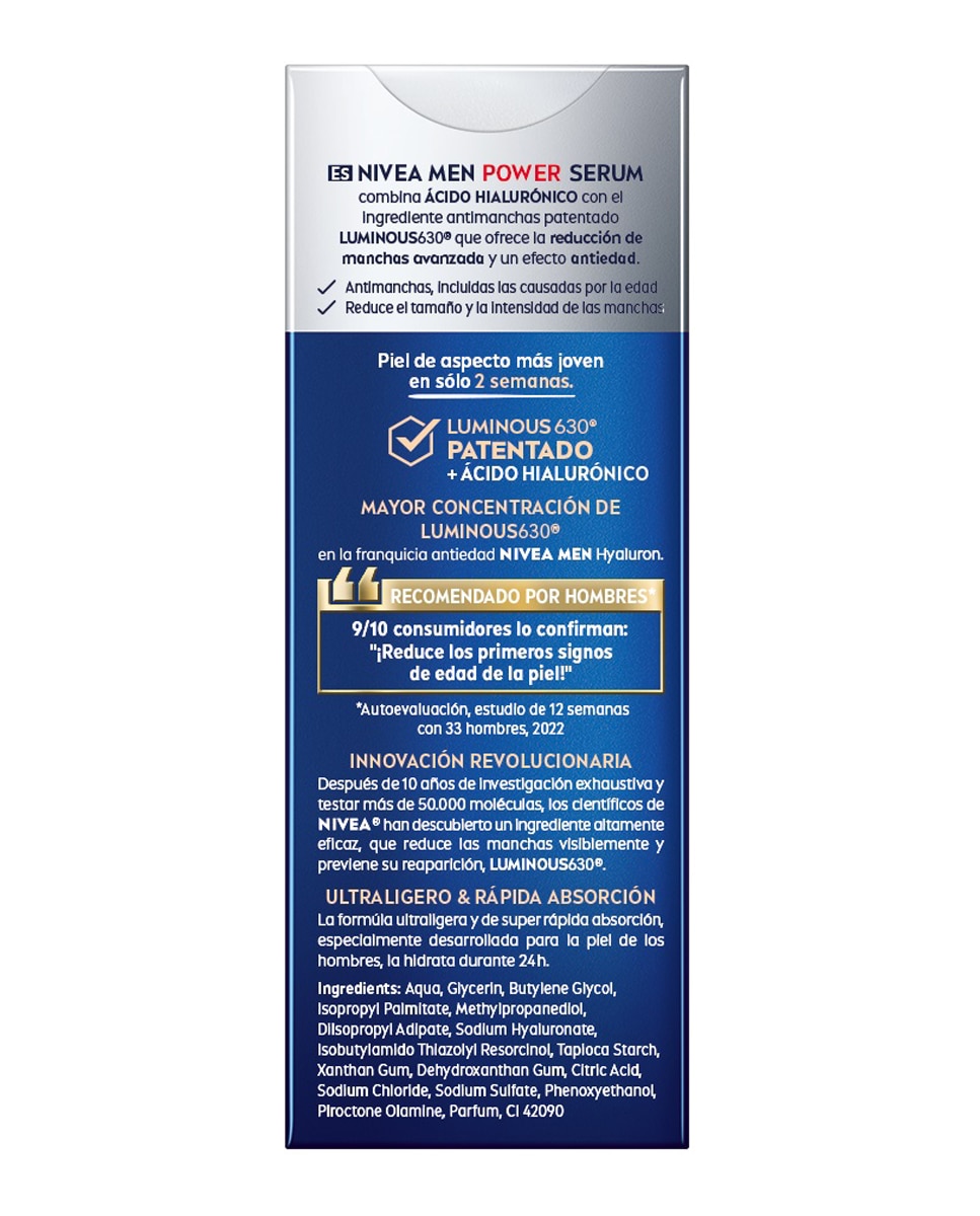 Sérum Power Antimanchas y Antiarrugas 2 En1 30 ml Nivea Men - 30 ml 2