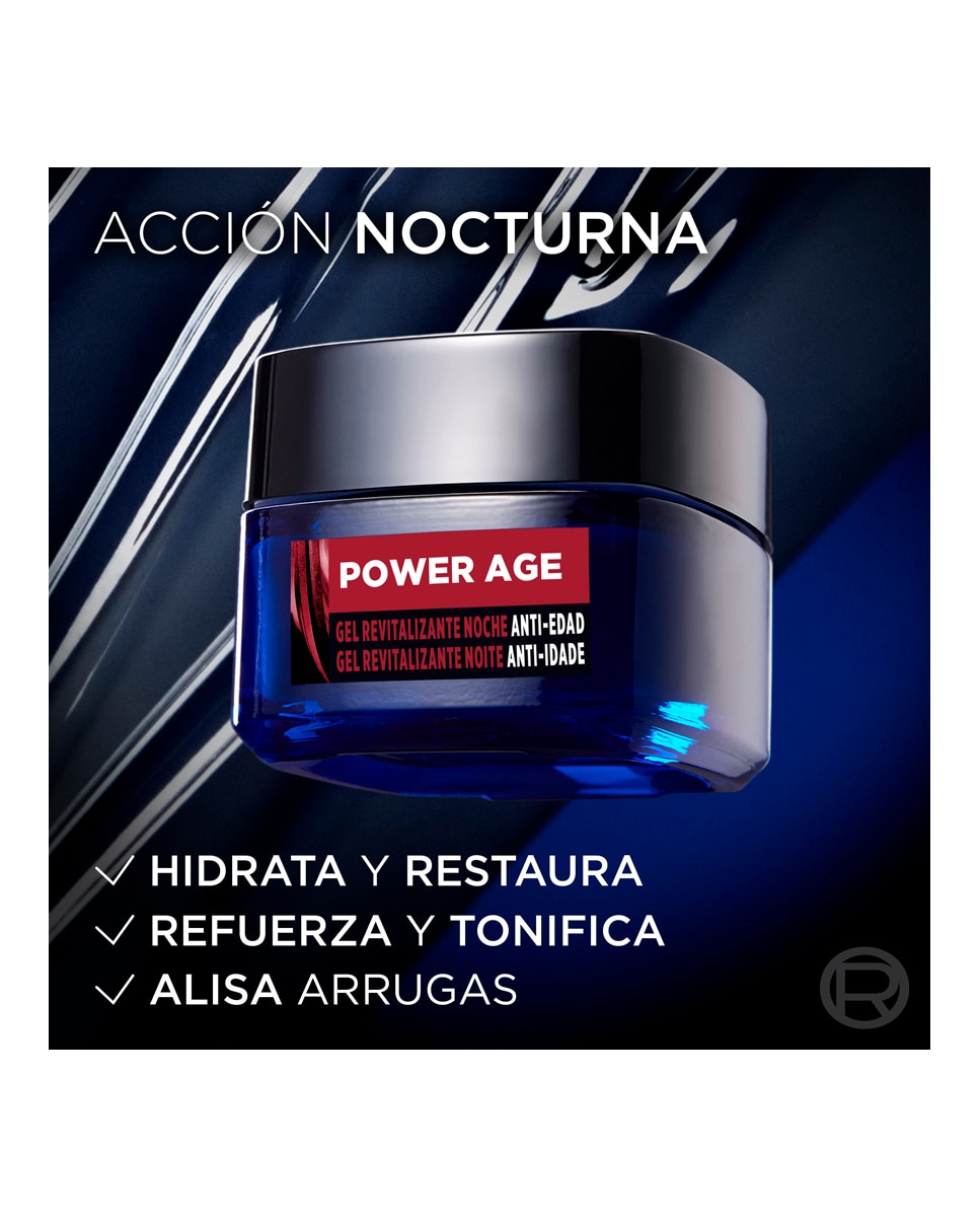 Gel Revitalizante de Noche Anti-edad Power Age 50 ml L'oreal Men Expert - 50 ml 4