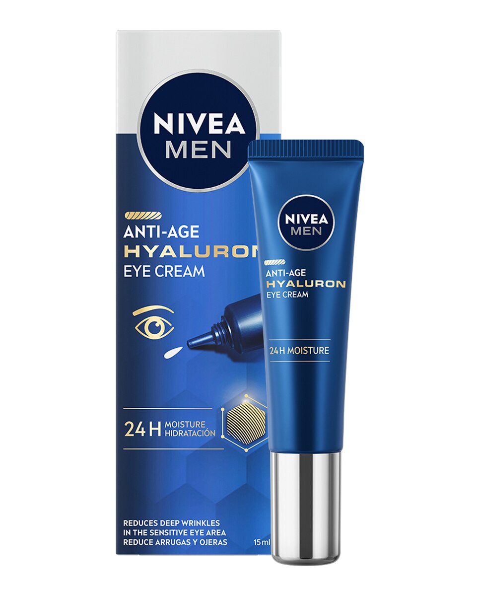 Imagen 2 de Contorno De Ojos Hyaluron Antiedad 15 ml Nivea Men - 15 ml