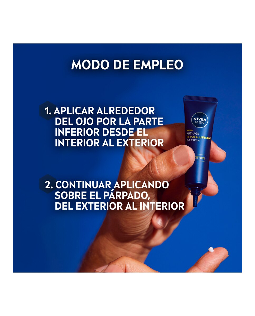 Imagen 6 de Contorno De Ojos Hyaluron Antiedad 15 ml Nivea Men - 15 ml