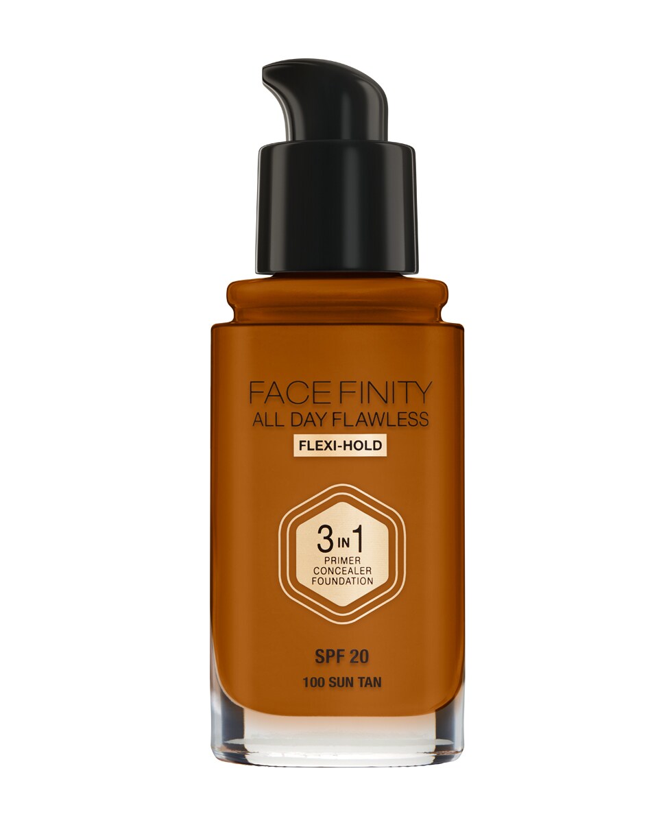 Maquillaje Facefinity 3-in-1 Foundation Max Factor Sun Tan 100-2