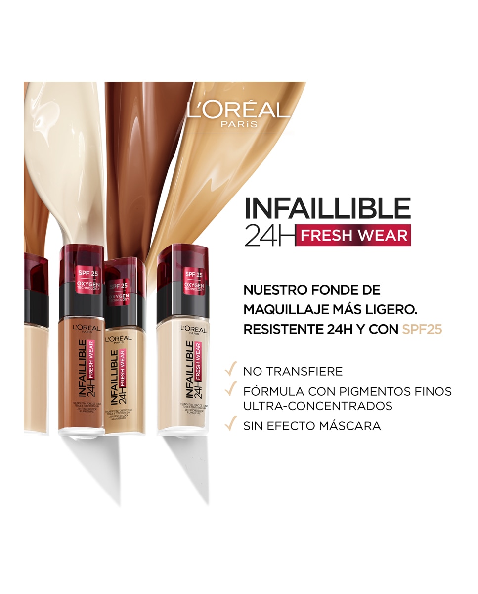 Base de Maquillaje Infaillible 32h Freshwear L'Oréal Paris - Beige Doré 140 30 ml Beige Doré 140-3